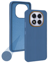 For Redmi Note 14 Pro Back Cover Case (Minimalist Professional Look | Inside Fiber Cloth | Camera Protection Bump | Line Texture)