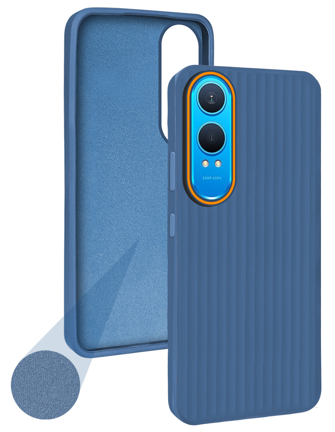 For OnePlus Nord CE 4 Lite Back Cover Case (Minimalist Professional Look | Inside Fiber Cloth | Camera Protection Bump | Line Texture)