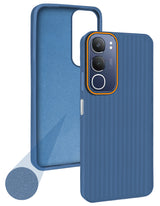 For Vivo Y29 Back Cover Case (Minimalist Professional Look | Inside Fiber Cloth | Camera Protection Bump | Line Texture)