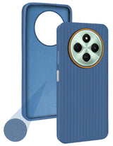 For Poco C75 | Poco M7 Back Cover Case (Minimalist Professional Look | Inside Fiber Cloth | Camera Protection Bump | Line Texture)