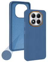 For Xiaomi Poco X7 Back Cover Case (Minimalist Professional Look | Inside Fiber Cloth | Camera Protection Bump | Line Texture)