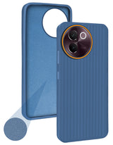 For Vivo V30e Back Cover Case (Minimalist Professional Look | Inside Fiber Cloth | Camera Protection Bump | Line Texture)