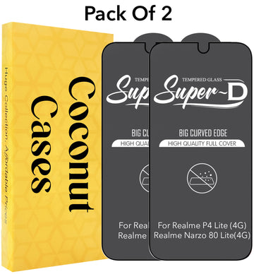 (Pack of 2) Tempered Glass For Realme P4 Lite | Realme Narzo 80 Lite 4G Military-Grade Gorilla Screen Protector With Installation Kit | Shatterproof, Full Coverage, HD Clear, Scratch Resistant
