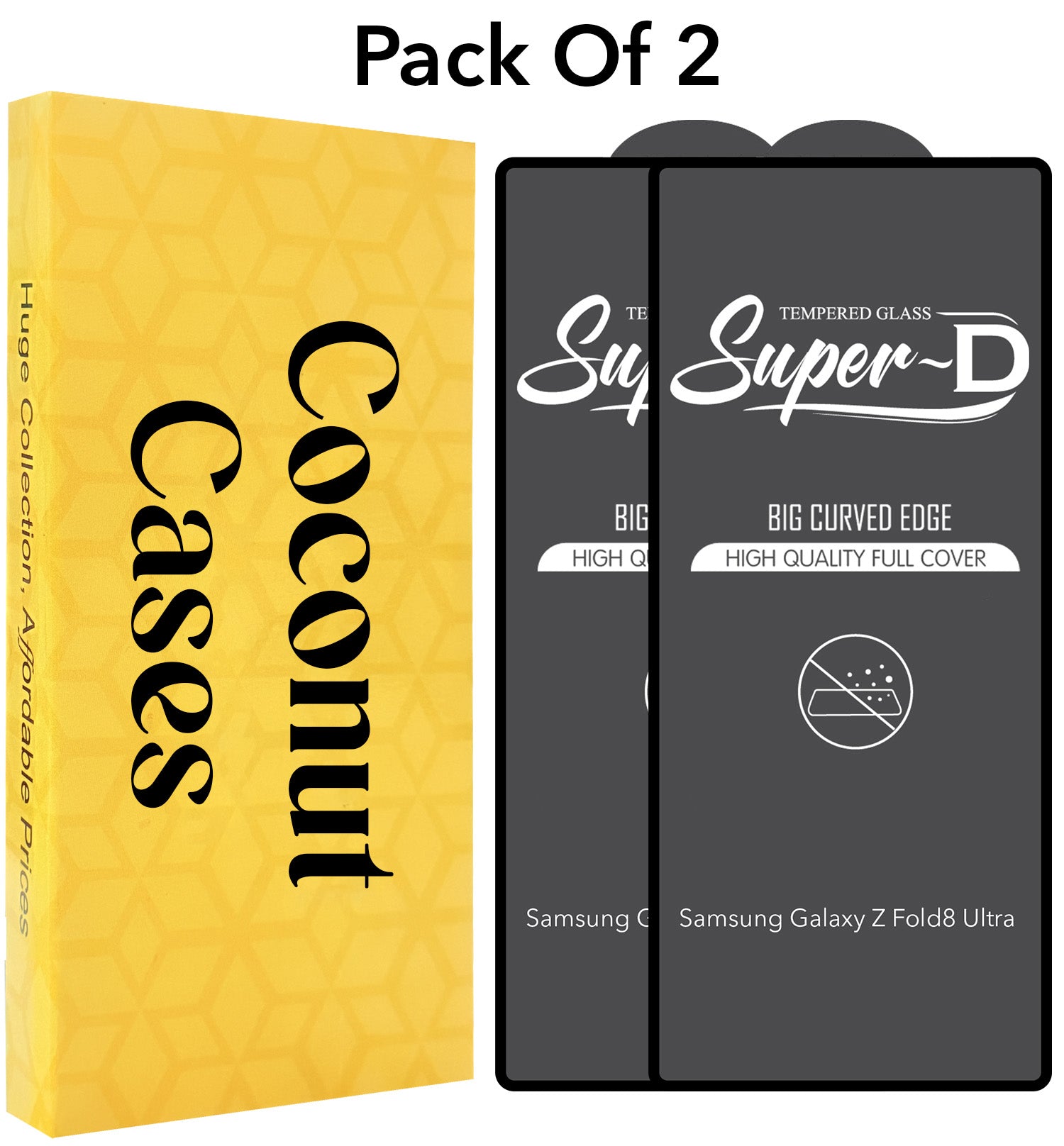 (Pack of 2) Tempered Glass For Samsung Galaxy Z Fold 8 Ultra Military-Grade Gorilla Tempered Glass Screen Protector With Installation Kit | Shatterproof, Full Coverage, HD Clear, Scratch Resistant