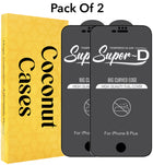 (Pack of 2)  Tempered Glass For Apple iPhone 7 Plus | iPhone 8 Plus Military-Grade Gorilla Tempered Glass Screen Protector With Installation Kit | Shatterproof, Full Coverage, HD Clear, Scratch Resistant