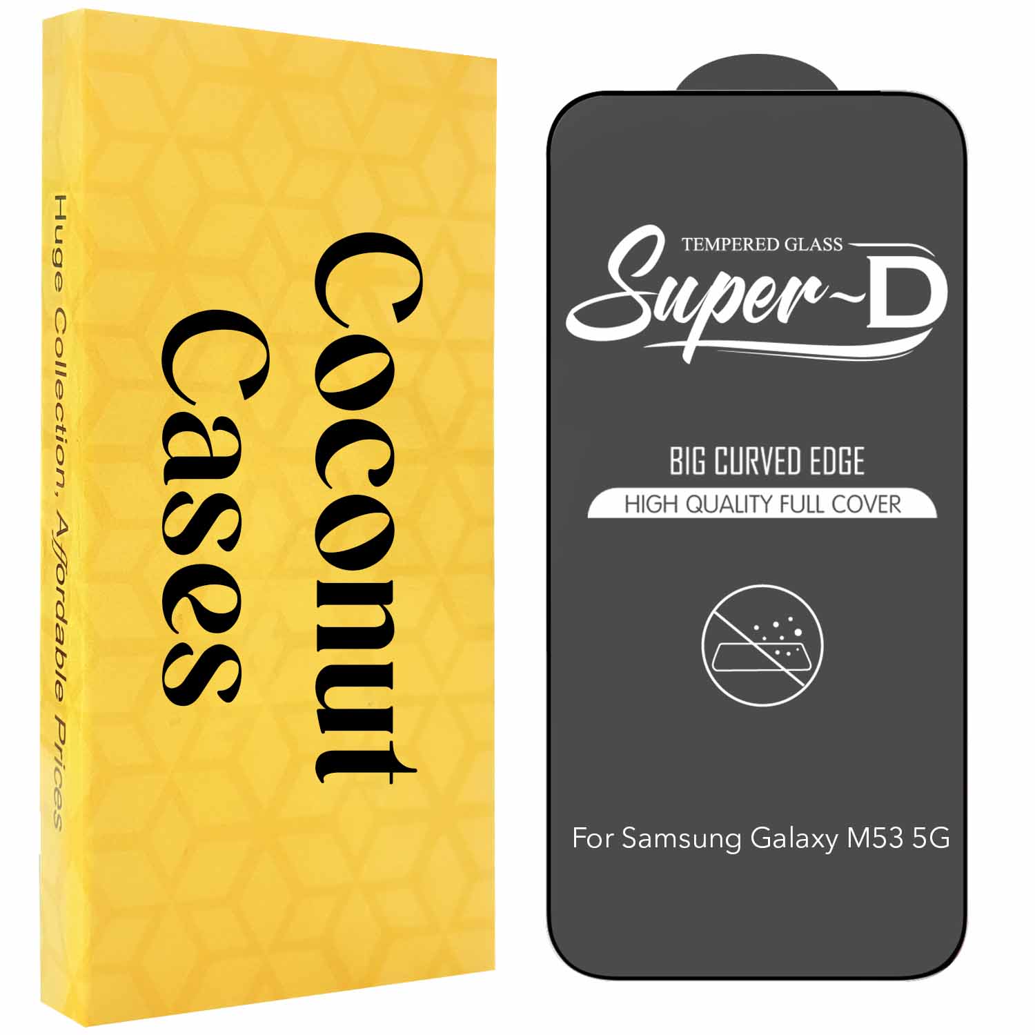 (Pack of 2) Tempered Glass For Samsung Galaxy M53 5G Military-Grade Gorilla Screen Protector  With Installation Kit | Shatterproof, Full Coverage, HD Clear, Scratch Resistant
