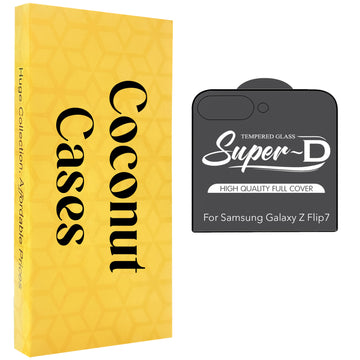 (Pack of 2) Tempered Glass For Samsung Galaxy Z Flip 7 Military-Grade Gorilla Screen Protector With Installation Kit | Shatterproof, Full Coverage, HD Clear, Scratch Resistant