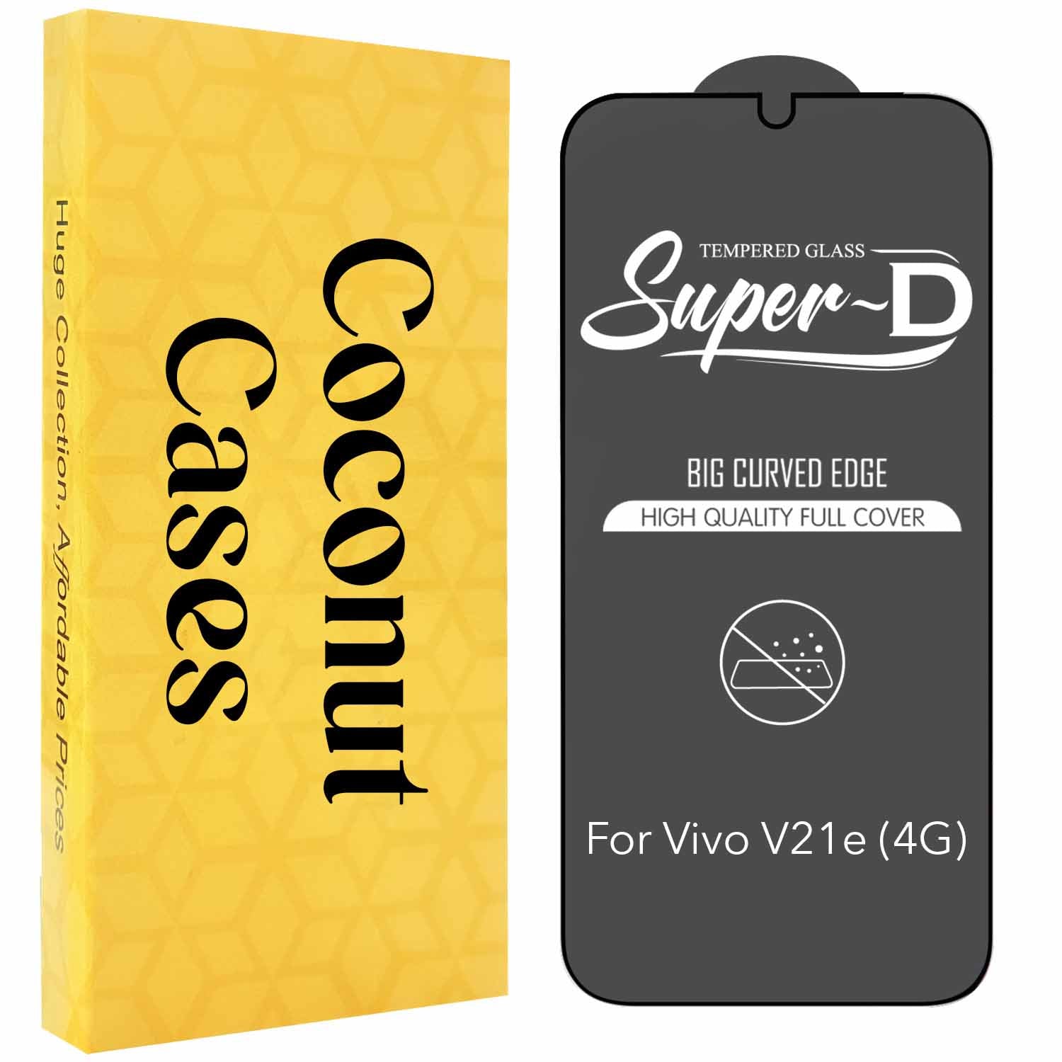 (Pack of 2) Tempered Glass For Vivo V21e 4G Military-Grade Gorilla Screen Protector With Installation Kit | Shatterproof, Full Coverage, HD Clear, Scratch Resistant