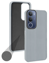 For Vivo Y29 Back Cover Case (Minimalist Professional Look | Inside Fiber Cloth | Camera Protection Bump | Line Texture)