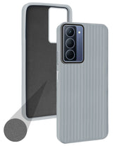 For Realme Narzo 80x Back Cover Case (Minimalist Professional Look | Inside Fiber Cloth | Camera Protection Bump | Line Texture)