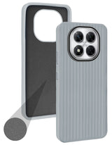For Xiaomi Poco X7 Back Cover Case (Minimalist Professional Look | Inside Fiber Cloth | Camera Protection Bump | Line Texture)