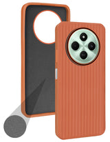 For Poco C75 | Poco M7 Back Cover Case (Minimalist Professional Look | Inside Fiber Cloth | Camera Protection Bump | Line Texture)