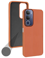 For Vivo Y29 Back Cover Case (Minimalist Professional Look | Inside Fiber Cloth | Camera Protection Bump | Line Texture)