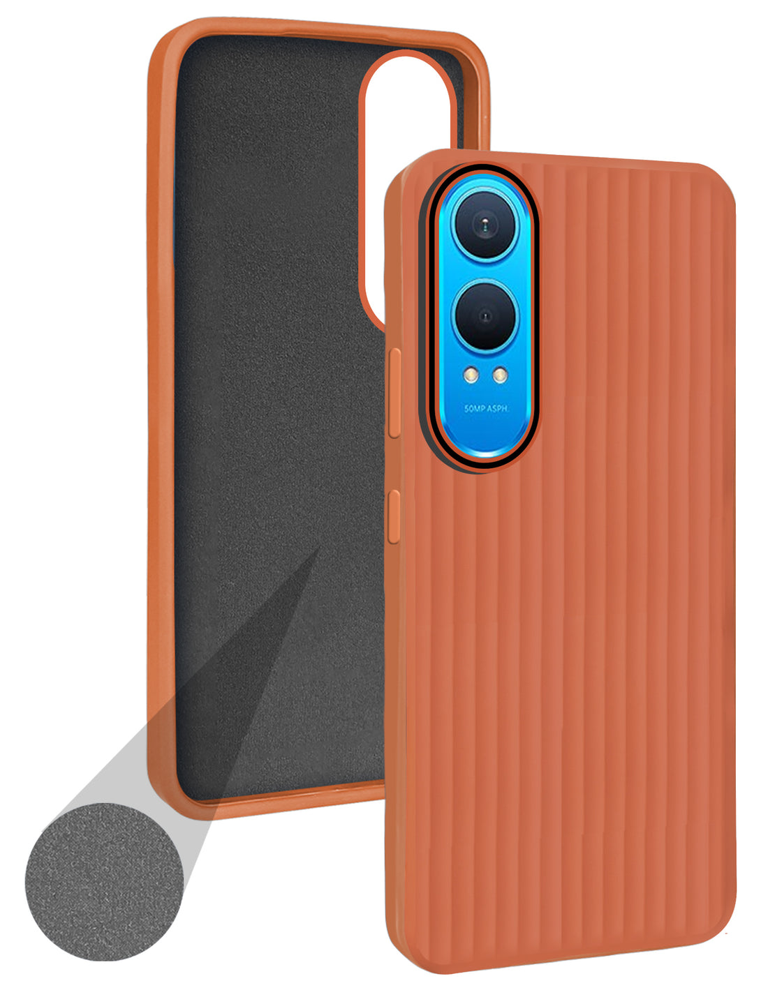 For OnePlus Nord CE 4 Lite Back Cover Case (Minimalist Professional Look | Inside Fiber Cloth | Camera Protection Bump | Line Texture)