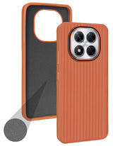 For Xiaomi Poco X7 Back Cover Case (Minimalist Professional Look | Inside Fiber Cloth | Camera Protection Bump | Line Texture)