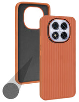 For Redmi Note 14 Pro Back Cover Case (Minimalist Professional Look | Inside Fiber Cloth | Camera Protection Bump | Line Texture)