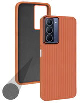 For Realme Narzo 80x Back Cover Case (Minimalist Professional Look | Inside Fiber Cloth | Camera Protection Bump | Line Texture)