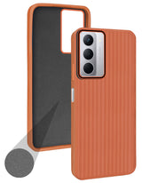 For Realme P3x Back Cover Case (Minimalist Professional Look | Inside Fiber Cloth | Camera Protection Bump | Line Texture)