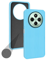For Poco C75 | Poco M7 Back Cover Case (Minimalist Professional Look | Inside Fiber Cloth | Camera Protection Bump | Line Texture)