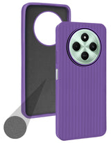 For Poco C75 | Poco M7 Back Cover Case (Minimalist Professional Look | Inside Fiber Cloth | Camera Protection Bump | Line Texture)