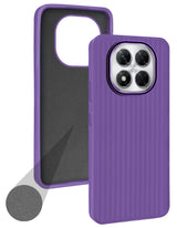 For Xiaomi Poco X7 Back Cover Case (Minimalist Professional Look | Inside Fiber Cloth | Camera Protection Bump | Line Texture)