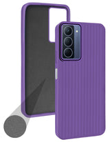 For Realme Narzo 80x Back Cover Case (Minimalist Professional Look | Inside Fiber Cloth | Camera Protection Bump | Line Texture)