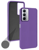 For Realme P3x Back Cover Case (Minimalist Professional Look | Inside Fiber Cloth | Camera Protection Bump | Line Texture)