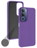 For Vivo Y29 Back Cover Case (Minimalist Professional Look | Inside Fiber Cloth | Camera Protection Bump | Line Texture)