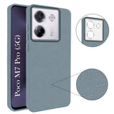 For Poco M7 pro 5G Back Cover Case (Glass Like Camera Protection | Leather Feel | Minimalist Professional Grip)