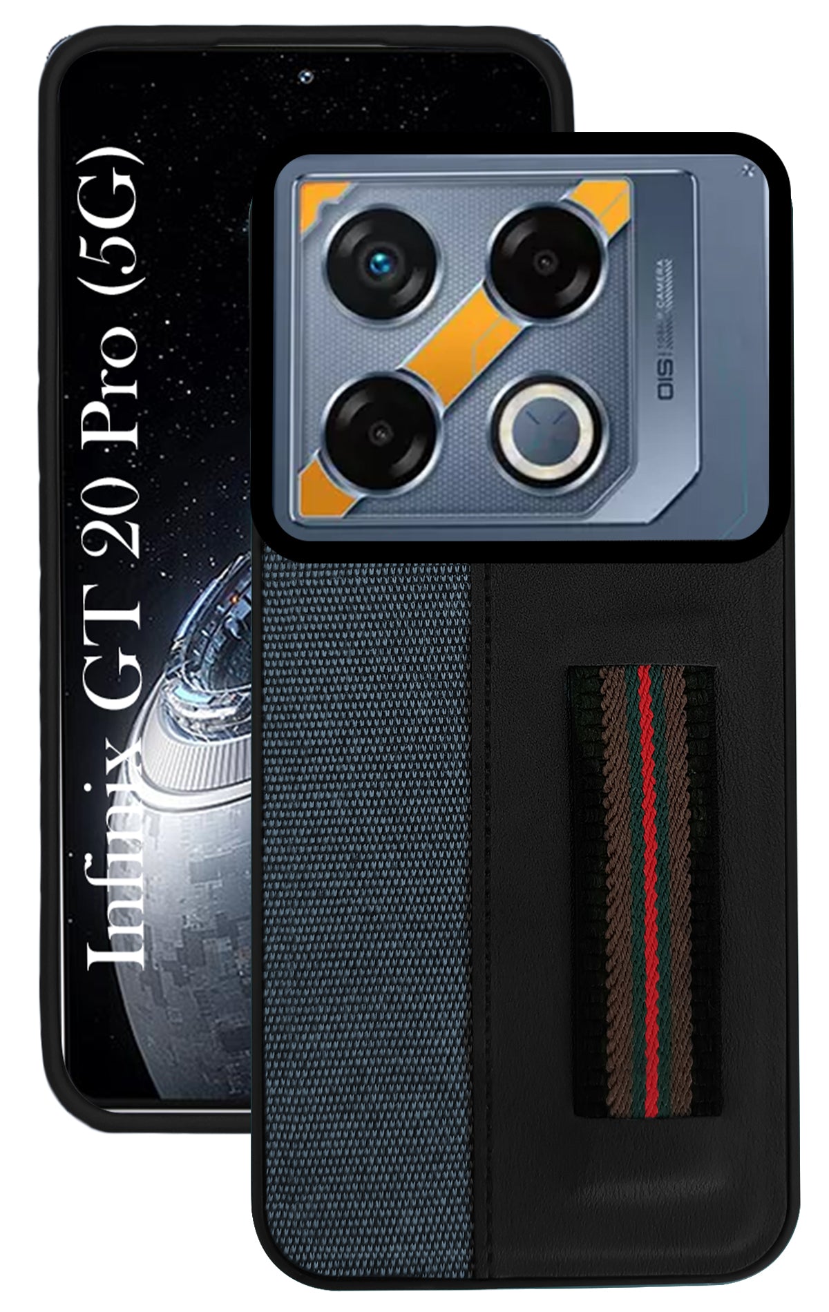 For Infinix GT 20 Pro 5G Back Cover Case ( Professional PU Leather | Strip Chain Holder Socket)