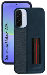 For Samsung Galaxy A36 5G Back Cover Case ( Professional PU Leather | Strip Chain Holder Socket)