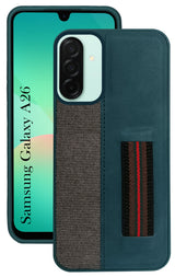 For Samsung Galaxy A26 5G Back Cover Case ( Professional PU Leather | Strip Chain Holder Socket)