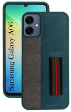 For Samsung Galaxy A06 Back Cover Case ( Professional PU Leather | Strip Chain Holder Socket)