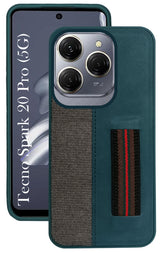 For Tecno Spark 20 Pro Back Cover Case ( Professional PU Leather | Strip Chain Holder Socket)