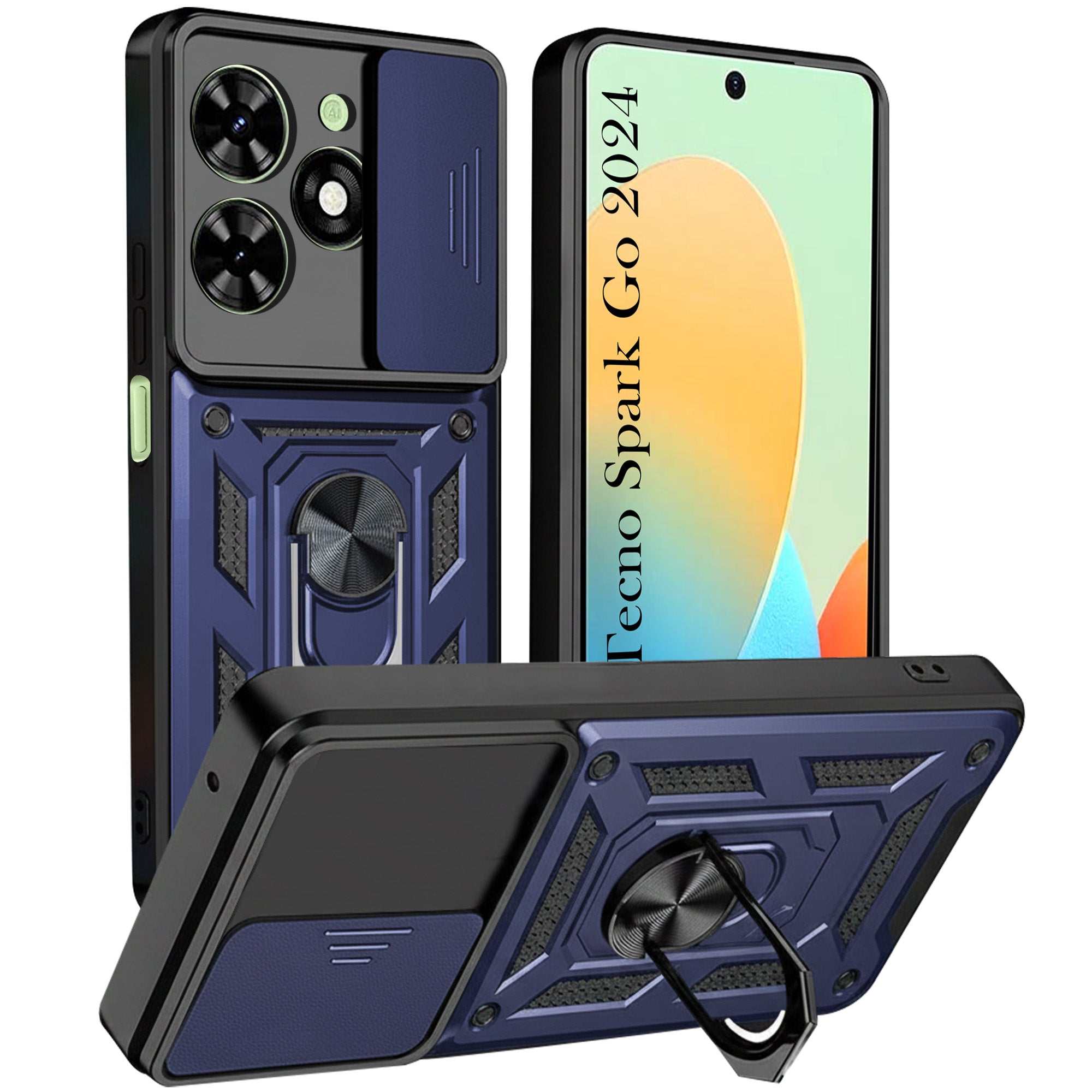 For Tecno Spark Go 2024 Back Cover Case (Hybrid Dual Armor Polycarbonate)