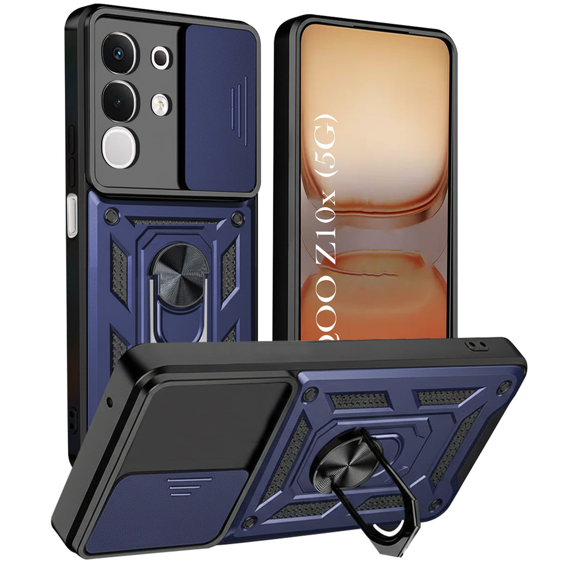 For Vivo iQOO Z10x Back Cover Case (Hybrid Dual Armor Polycarbonate)
