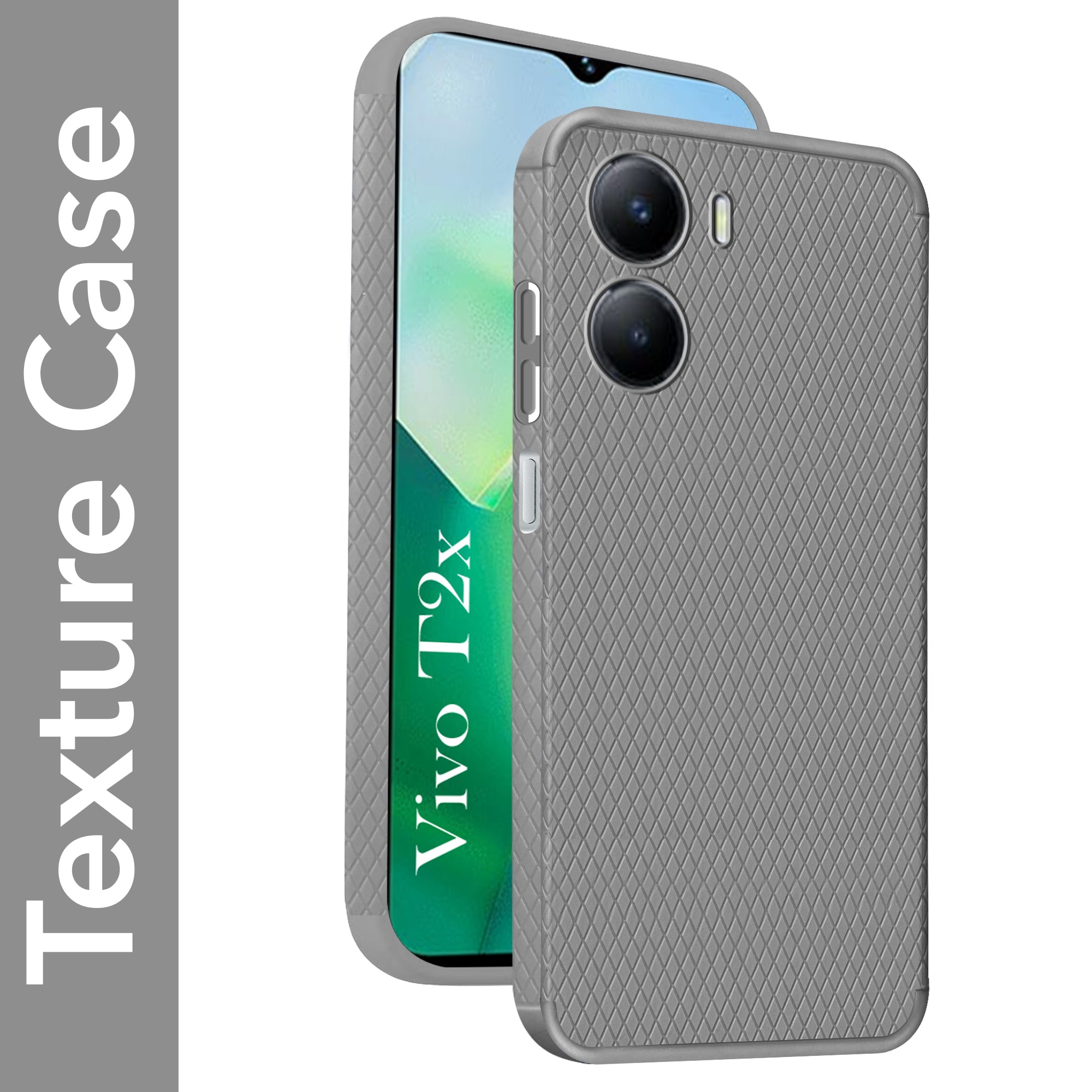 For Vivo T2x Back Cover Case (Liquid Silicone | Side Grip | Camera Protection)