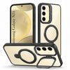 For Samsung Galaxy S24 Back Cover Case Crystal (Lifetime Anti Yellow | Magnetic Ring Stand | Camera Lens Protection | MagSafe Compatible)