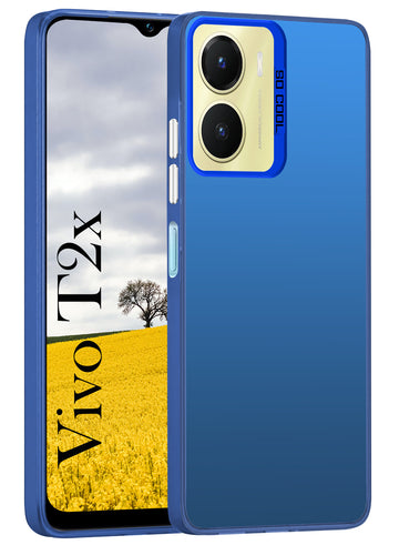 For Vivo T2x Hard Back Cover Case (Velvet Touch | Professional Glossy Finish | Camera Protection Bump)