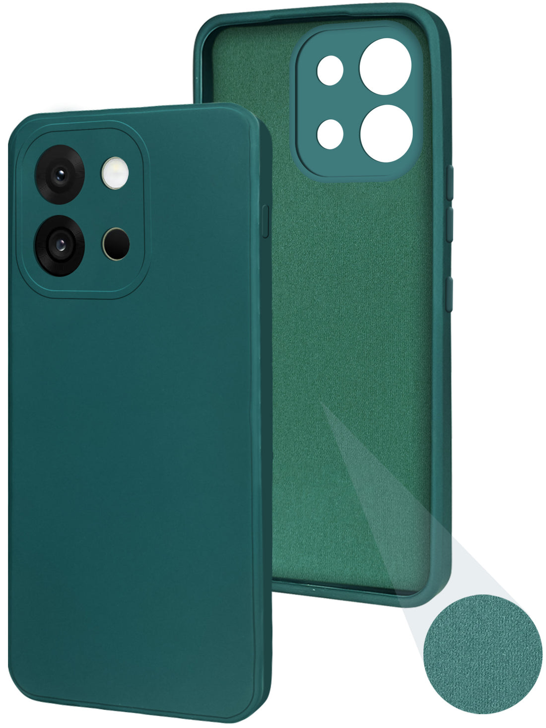 For OnePlus 13S Back Cover Case (Matte Finish Silicone with Inside Fiber cloth)