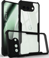 For Google Pixel 10a Back Cover Case Hybrid (Shockproof with Polycarbonate Clear Panel | Professional Black)