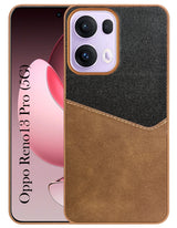 For Oppo Reno13 Pro 5G | Oppo Reno 13 Pro 5G Back Cover Case (Dual PU Leather Stitch | Professional Minimalist | Soft and Flexible)