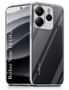 For Redmi Note 14 5G | Redmi Note 14 SE Back Cover ( Silicone Clear Shockproof Case with Camera Protection | Soft and Flexible | Transparent)