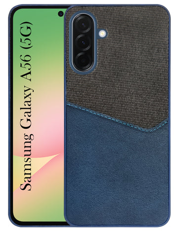 For Samsung Galaxy A56 Back Cover Case (Dual PU Leather Stitch | Professional Minimalist | Soft and Flexible)