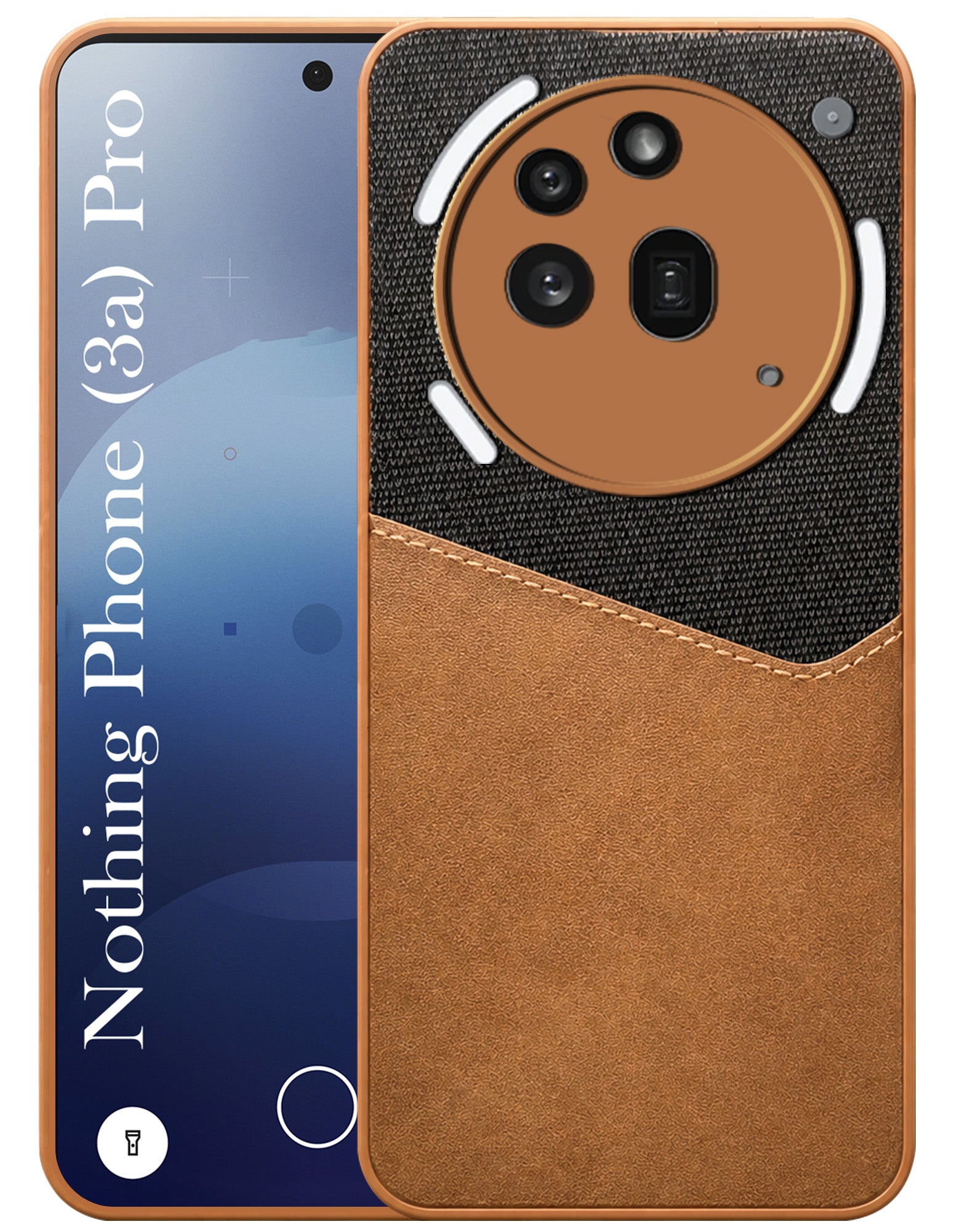 For Nothing Phone 3A Pro 5G Back Cover Case  (Dual PU Leather Stitch | Professional Minimalist | Soft and Flexible)