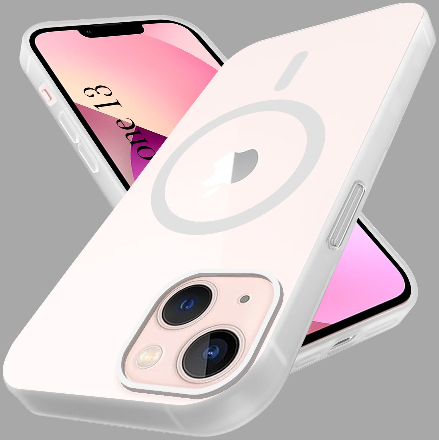 For Apple iPhone 13 Back Cover Case (Frosted Matte Feel | MagSafe Compatible Wireless Charging | Polycarbonate Material)