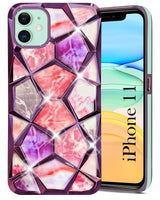 For Apple iPhone 11 Back Cover Case ( Dual Design Glitter Sparkle and Detachable Diamond Print Case | Soft and Flexible)