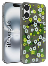 For Apple iPhone 16 Back Cover Case (Cute Floral Design | Flower Print for Girls | MagSafe Compatible Wireless Charging)