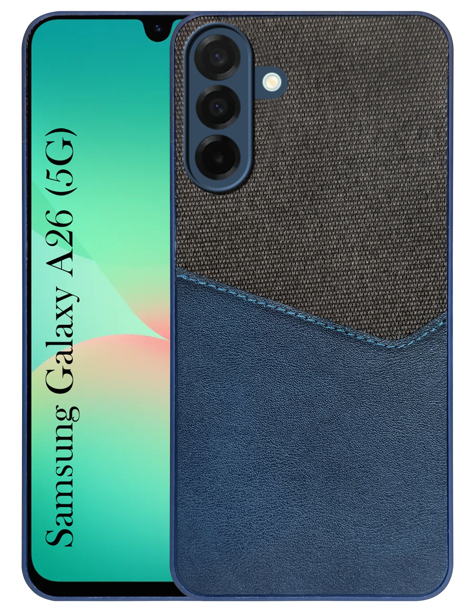 For Samsung Galaxy A26 5G Back Cover Case (Dual Colour Stitch | Professional Minimalist Feel | Soft and Flexible)