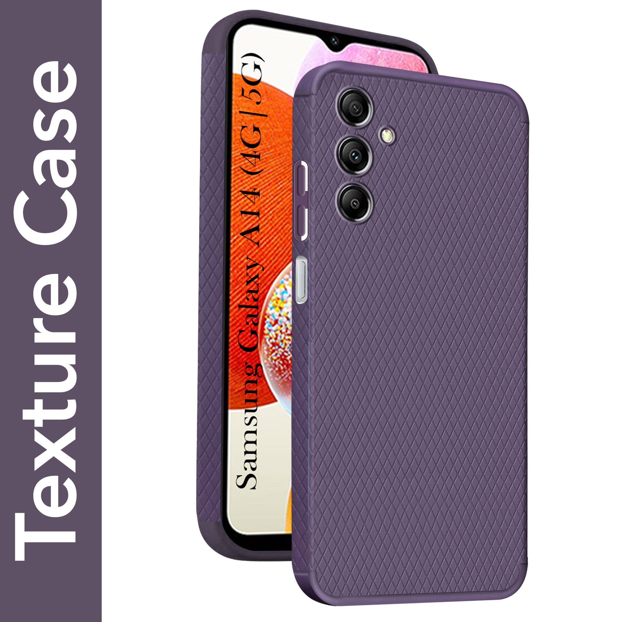 For Samsung Galaxy A14 4G | 5G Back Cover Case (Liquid Silicone | Side Grip | Camera Protection)